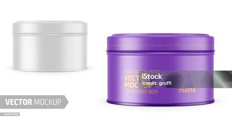Round Matte Tin Box Mockup