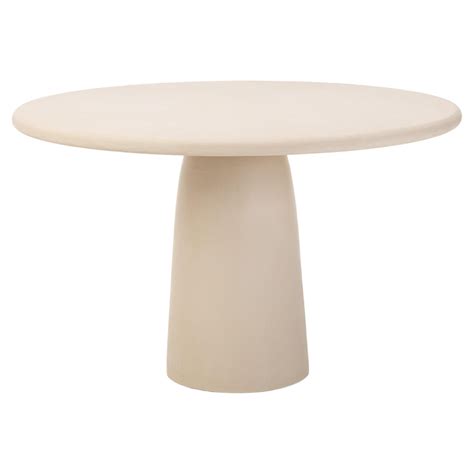 Round Plaster Dining Table