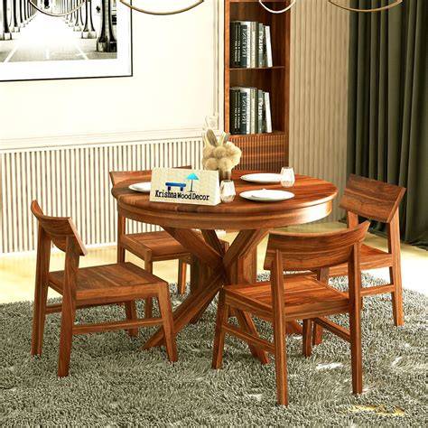 Round Teak Wood Dining Table