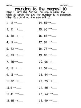 Rounding And Estimating Worksheets