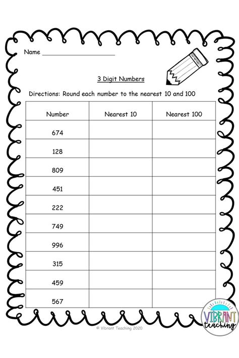 Rounding To 10 And 100 Worksheet