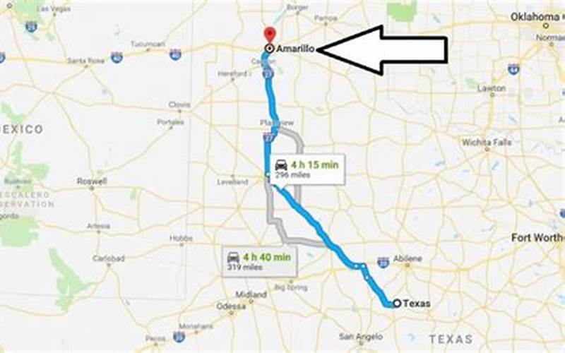 Route From Dalhart Tx To Amarillo Tx