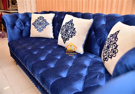 Royal Blue Sofa Set