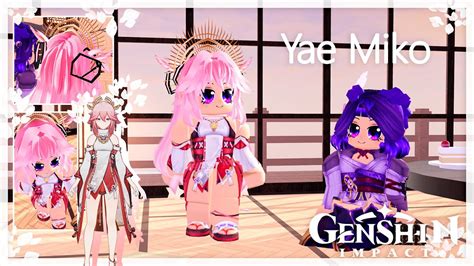 Royale High Yae Miko Cosplay Roblox Genshin in 2023 | Roblox 