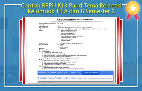 Rpph Paud K13 Semester 2