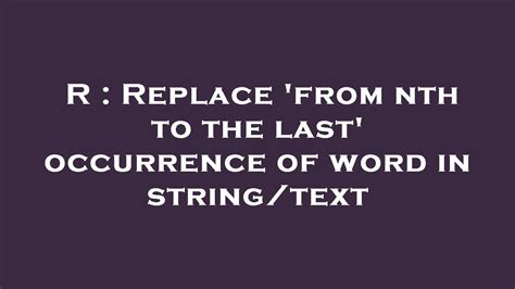 th?q=Rreplace   How To Replace The Last Occurrence Of An Expression In A String? - Python Tips: How to Replace the Last Occurrence of an Expression in a String with Replace Function