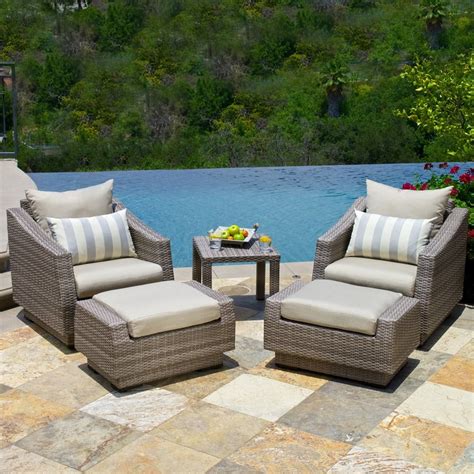 Shop RST Brands Cannes 5Piece Wicker Frame Patio Conversation Set with