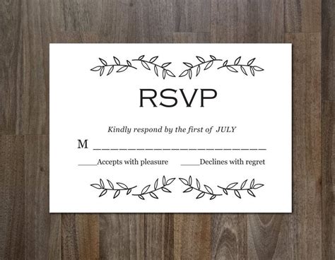 Rsvp Template For Event