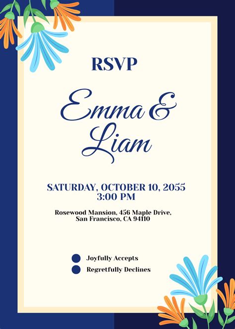 Rsvp Meaning In Invitation Card Template