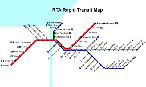 Cleveland Rta Rapid Map