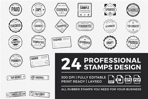 Rubber Stamp Design Template