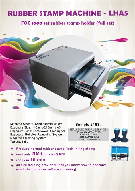 Rubber Stamp Machine Price List