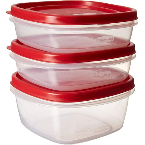 Rubbermaid Easy Find Lids Square 2Cup Food Storage Container (Pack of