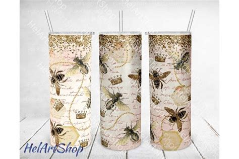 Download Ruby Bee Skinny Tumbler Design Bundle Commercial Use DXF Files