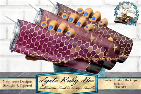Download Ruby Bee Skinny Tumbler Design Bundle Files DXF Files