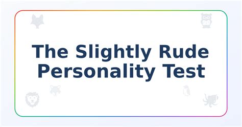 Rude Personality Test