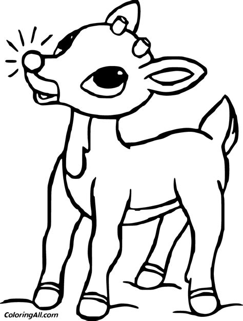 Rudolph Reindeer Coloring Pages