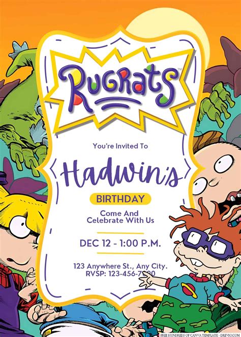 Rugrats Invitation Template Free