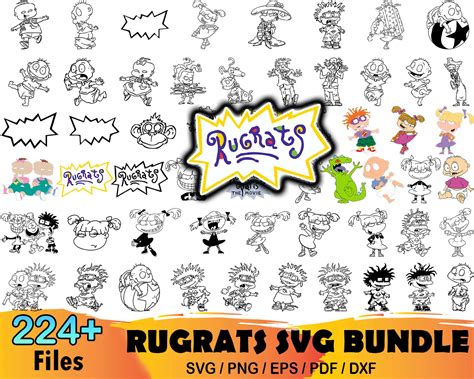 Unleash Your Inner Child with the Amazing Rugrats SVG Bundle - Perfect for Crafting and DIY Projects!
