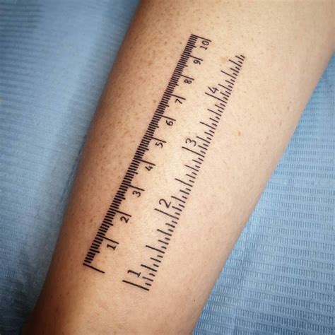 20 Ruler Tattoo Designs For Men Measurement Ink Ideas