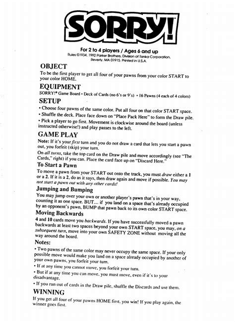 Mastering Sorry: The Ultimate Guide to Playing by the Rules of This Classic Game