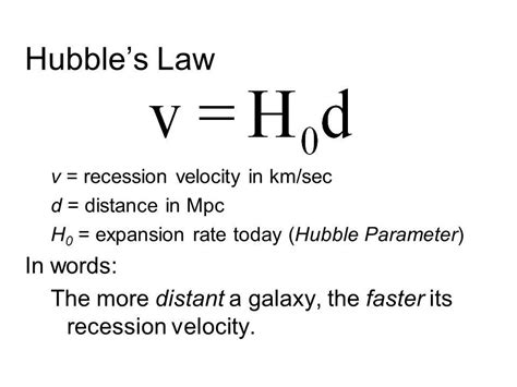 Rumus Hukum Hubble