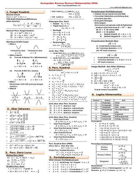 Rumus Matematika Smp Pdf