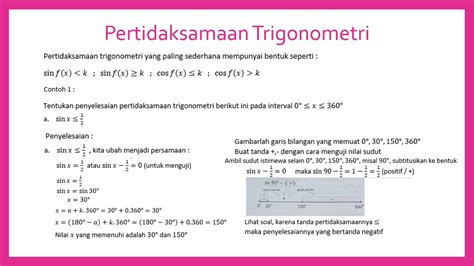 Rumus Pertidaksamaan Trigonometri: Cara Mudah Menyelesaikan Masalah Trigonometri