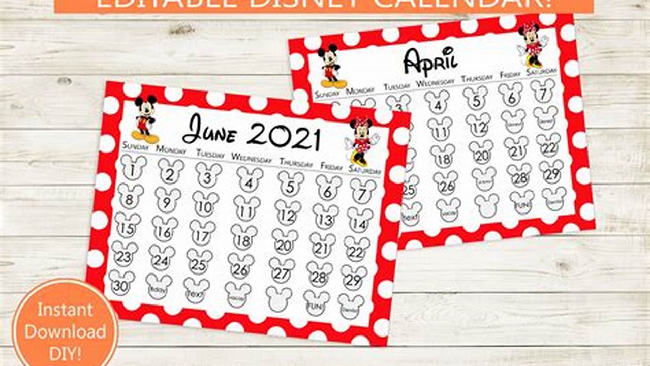 Run Disney Calendar 2024