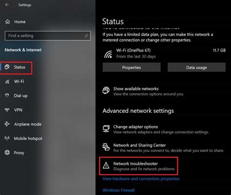 Run Network Troubleshooter