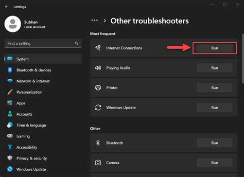 Run Network-Related Troubleshooters