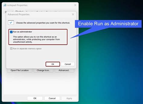 Run Notepad As Admin By Creating a Shortcut