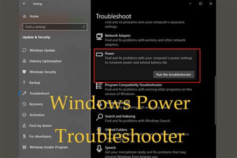 Run Power Troubleshooter