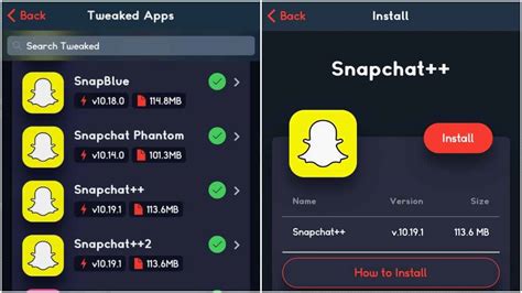 Run Snapchat++ on your device using TweakBox 2021