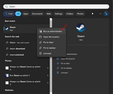 Run Steam as Administrator