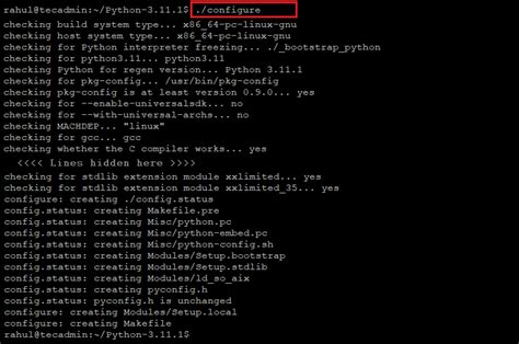 Run The Configure Command