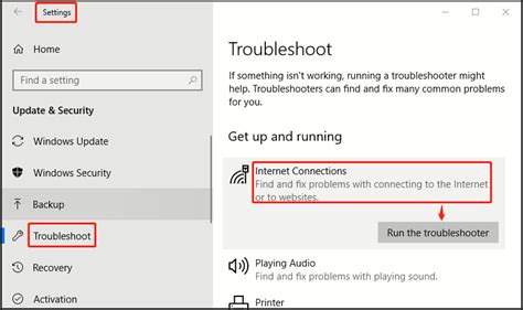 Run Windows Network Troubleshooter