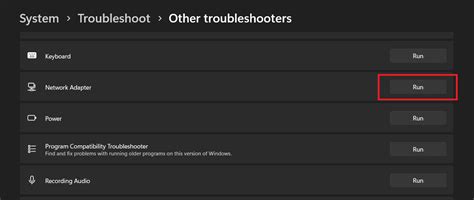 Run the Built-In Network Troubleshooters
