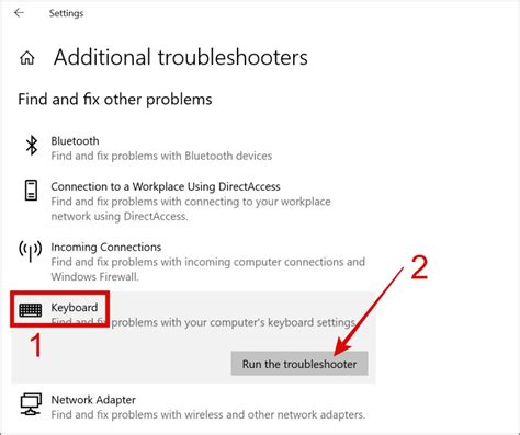 Run the Keyboard Troubleshooter