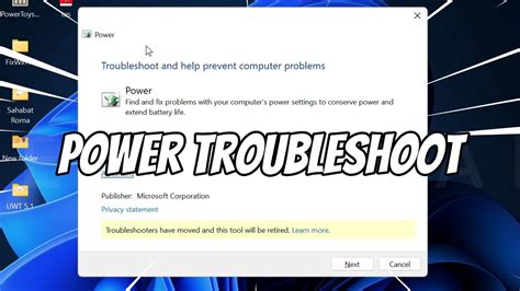 Run the Windows Power Troubleshooter