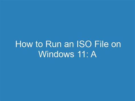 Running ISO files