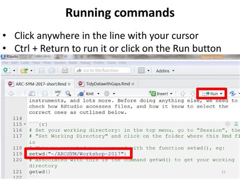Running commands
