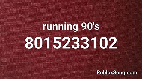 Running in the 90\'s Roblox ID
