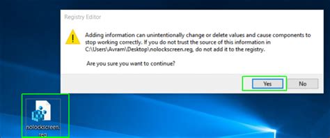 Running the .Reg File