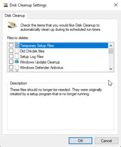Running the Extended Disk Cleanup