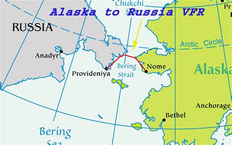 Russia To Alaska Map