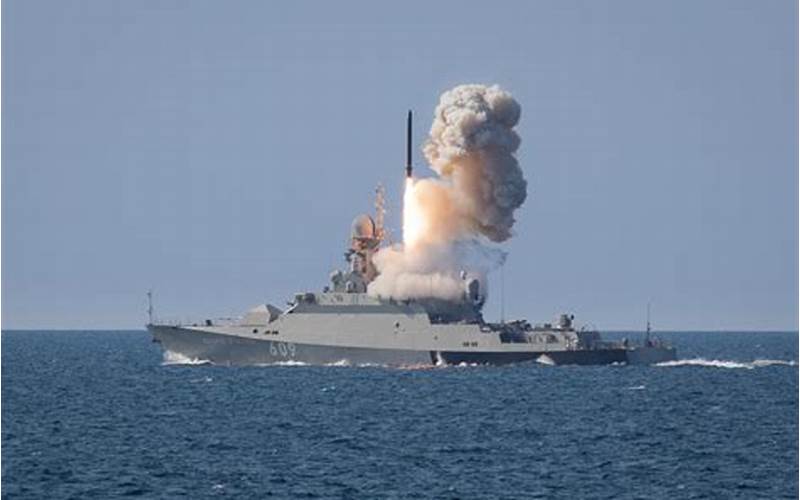 Russian Frigate Launches Missiles At Ukrainian Targets