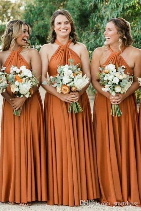 Rust Colored Bridesmaid Dresses