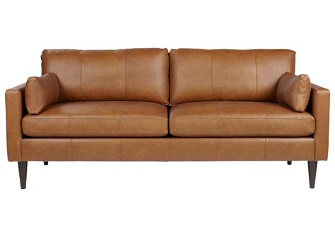 Rust Leather Sofa