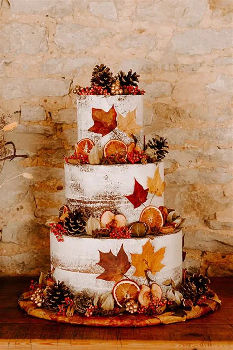 Rustic Autumn Wedding Cakes